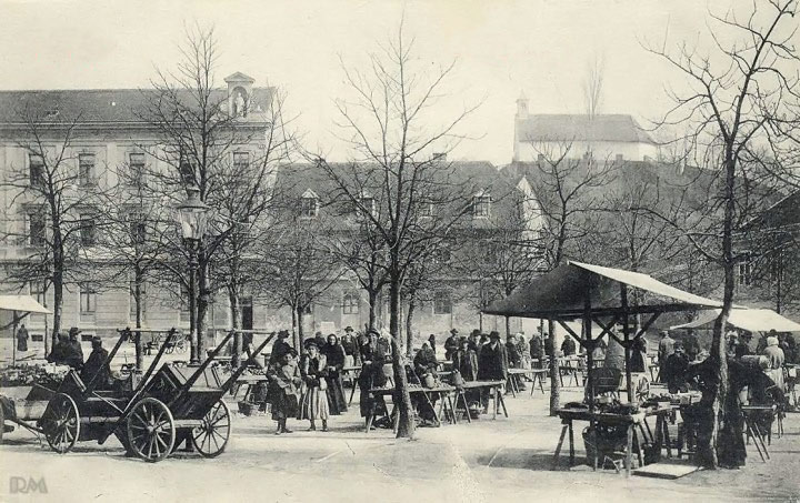 Ilički trg (Mali plac, današnji Britanski trg) 1905. godine